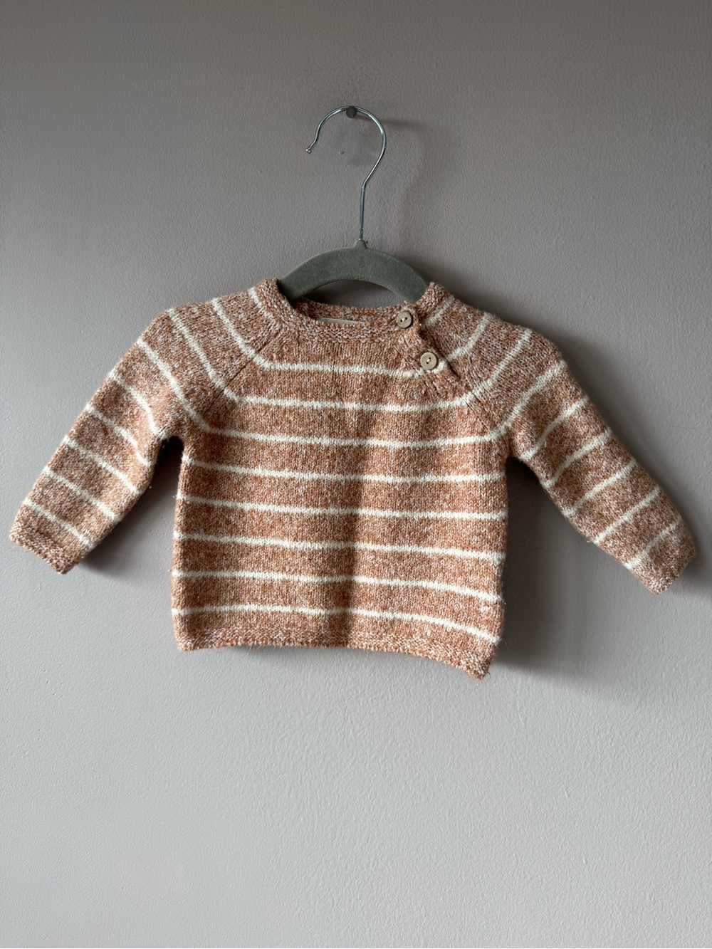 Quincy Mae Baby Striped Long Sleeve Crewneck Sweater Size 0-3 months
